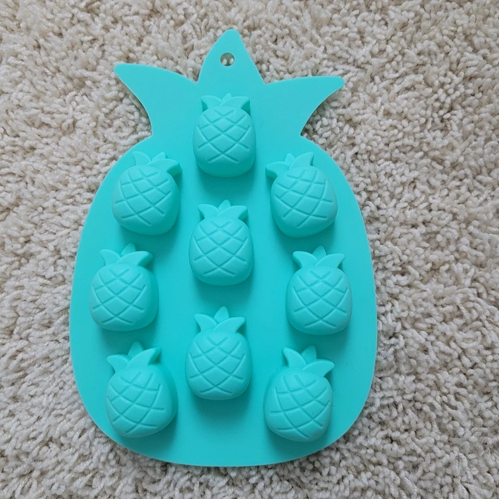 Blush Silicone Pineapple Ice Cube Tray Mold Tropical Tiki Summer Party